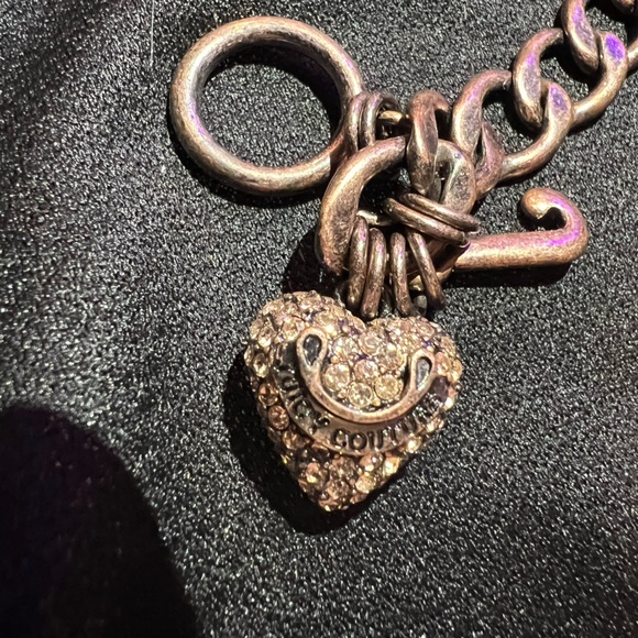 Vintage juicy couture charm bracelet. With puffy rhinestone heart - Picture 2 of 3